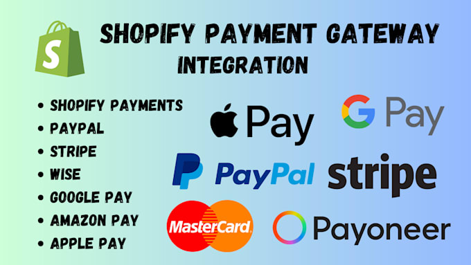 Gig Preview - Setup and integrate verified shopify payment gateway, wise paypal stripe