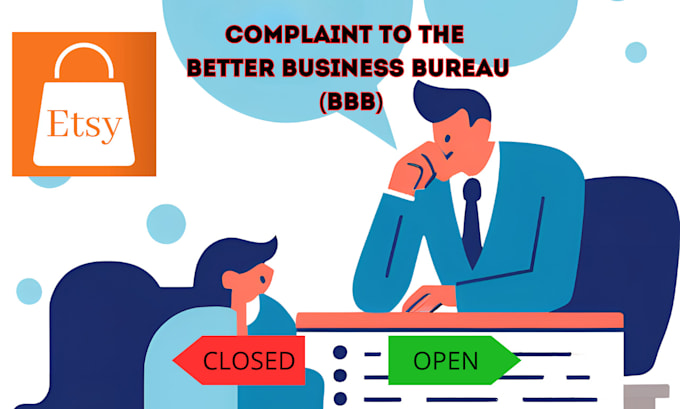 Gig Preview - Writing a complaint to the better business bureau for etsy account issues