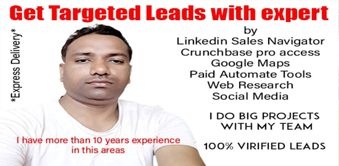 Gig Preview - Do b2b lead generation using linkedin and crunchbase