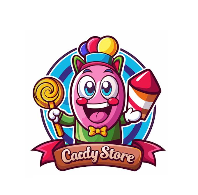 Gig Preview - Make sweet fun candy mascot logo your brand to life