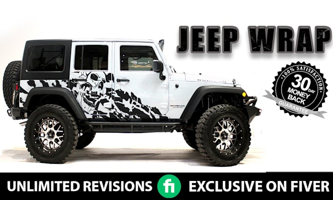 Gig Preview - Design custom 4x4 jeep wraps and  any vehicle wrap