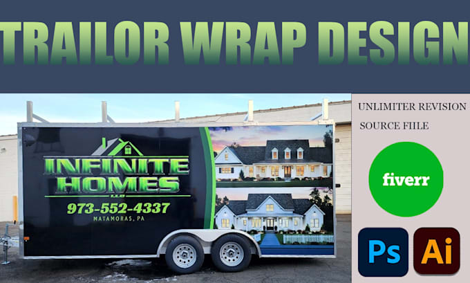 Gig Preview - Create awesome food truck, trailer container wrap, van wrap, food menu