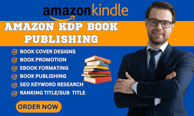 Gig Preview - Publish book on amazon kdp, manuscript formatting amazon kindle book publishing