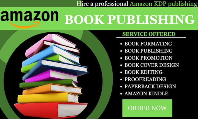 Gig Preview - Paperback publishing book cover design publish book on amazon KDP ebook formatin