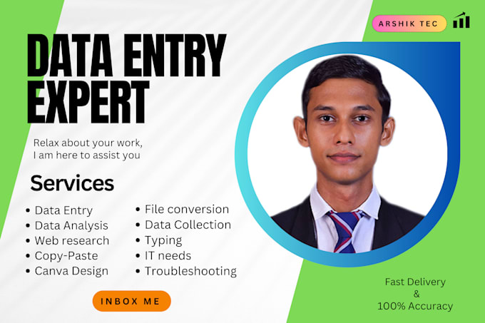 Bestseller - do data entry virtual assistance, data analysis, web research and copy paste