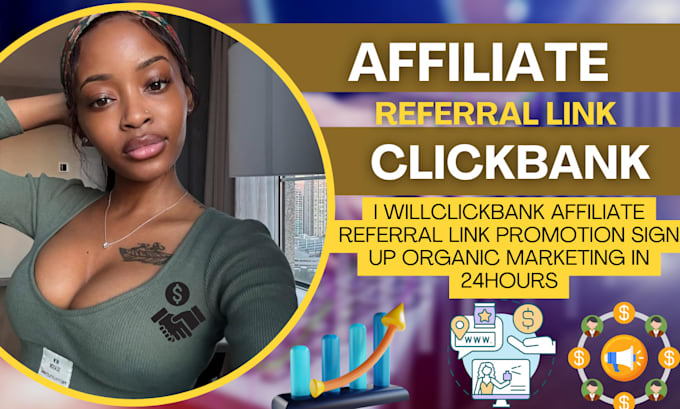 Gig Preview - Clickbank affiliate referral link promotion, amazon affiliate referral link