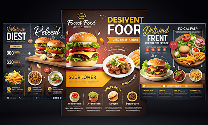 Gig Preview - Design professional food flyer, food menu, and restaurant menu