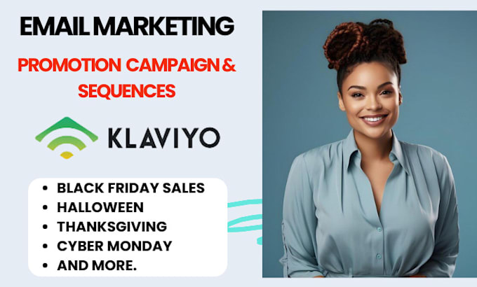 Gig Preview - Klaviyo virtual assistant email campaigns klaviyo flows brevo holiday promotion