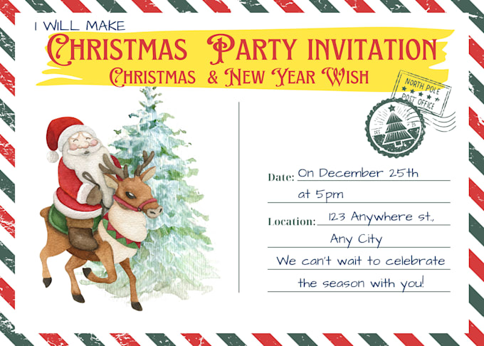 Gig Preview - Design christmas video flyer new year invitation or whishes