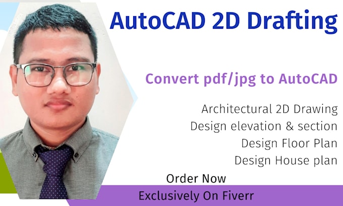 Gig Preview - Create architectural floor plans in autocad 2d professionally