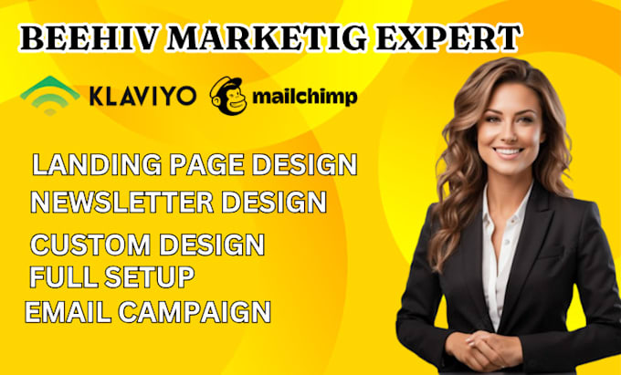 Gig Preview - Do beehiv newsletter landing page beehiv marketing automation klaviyo brevo