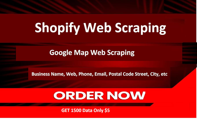 Gig Preview - Web scraping, data mining, with shopify web scraping