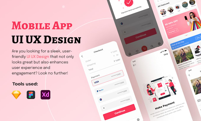 Gig Preview - Do app ui ux design and website ui ux design in figma