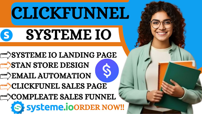 Gig Preview - Clickfunnels sales funnel, systeme io sales funnel, stan store digital product