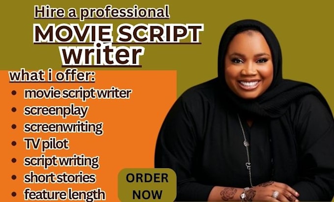 Gig Preview - Do screenplay script writer movie script writer screenwriter TV pilot