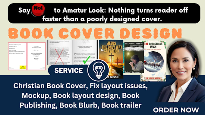 Gig Preview - Design captivating and timeless christian book cover, fix book cover issues