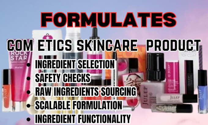 Gig Preview - Be your cosmetic chemist and do cosmetic formulations