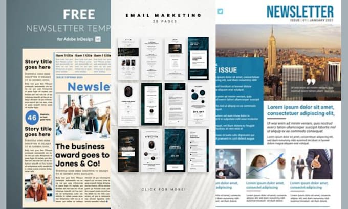 Gig Preview - Design email newsletter template on beehiiv brevo convertkit getresponse klaviyo