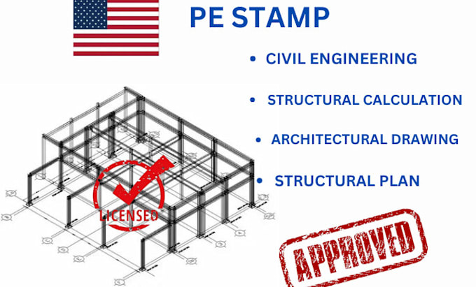 Gig Preview - Do USA pe stamp, digital stamp, california stamp, florida for city permit