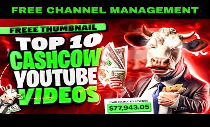 Gig Preview - Fully set up your youtube cash cow channel with faceless videos