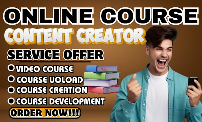 Gig Preview - Do create online course content for online course, course creation