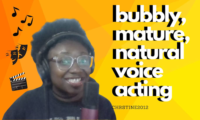 Gig Preview - Be your bubbly and mature female, black american voice actor