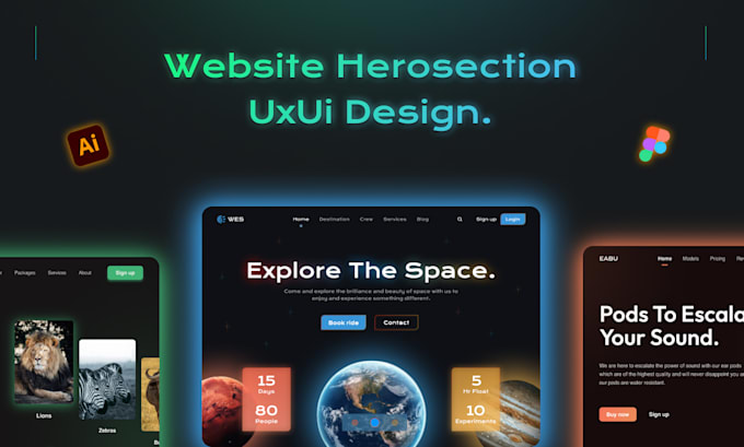 Gig Preview - Do modern and responsive website design ui ux