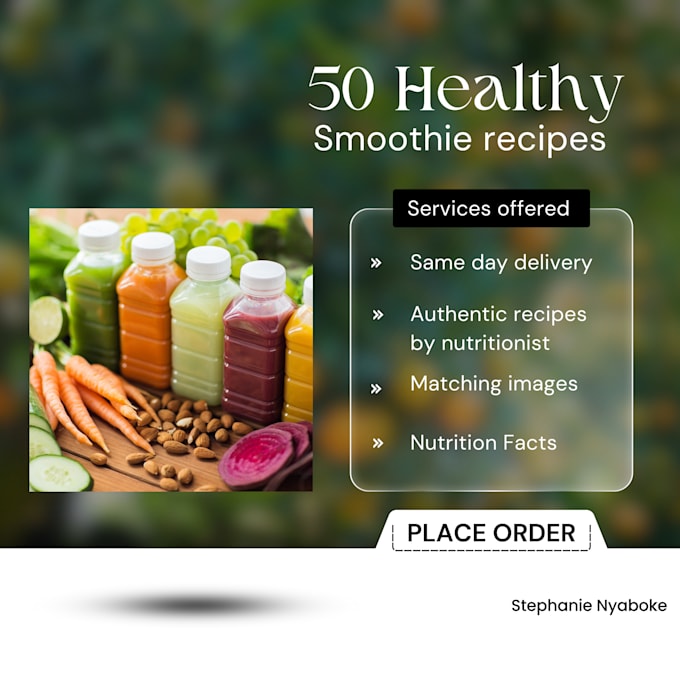 Gig Preview - Provide you with healthy smoothie recipes