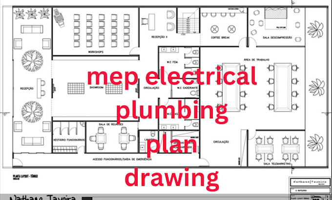 Gig Preview - Do electrical drawings, lighting, plumbing, hvac, mep service for permits