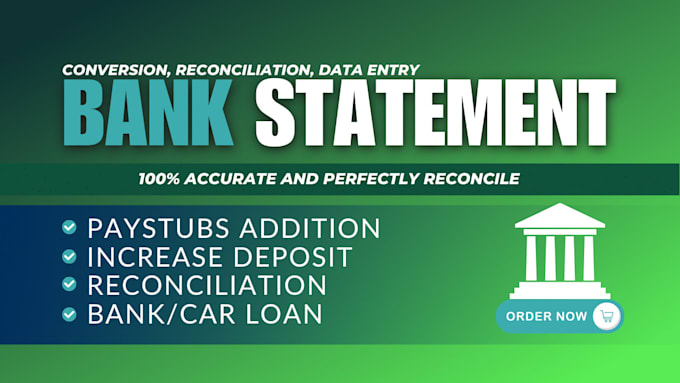 Gig Preview - Do bank statement conversion, reconciliation, data entry