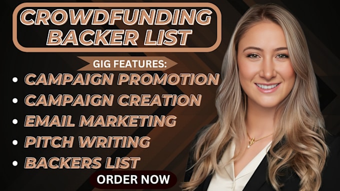 Gig Preview - Create a targeted email list of potential crowdfunding backers