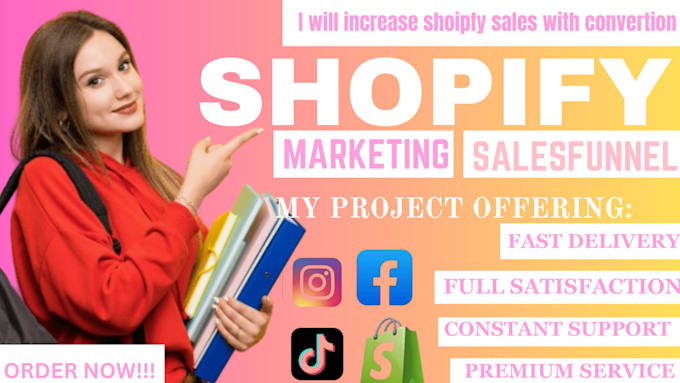 Gig Preview - Do shopify marketing, shopify sales boost, shopify store advertising