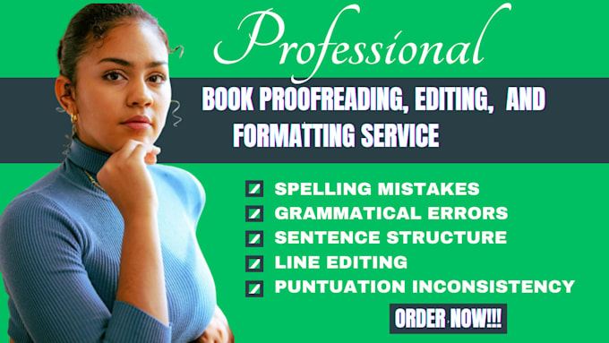 Gig Preview - Proofread, format, and edit your book, ebook, manuscript,novel, cookbook for kdp