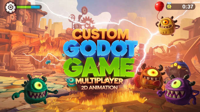 Gig Preview - Develop custom godot game multiplayer 2d animation