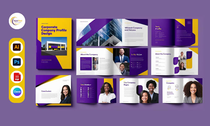 Gig Preview - Design corporate company profiles annual reports brochures lead magnet ebook