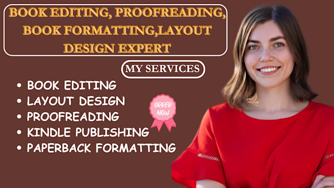 Gig Preview - Do proofreading, book editing, book editor, book formatting or KDP layout design