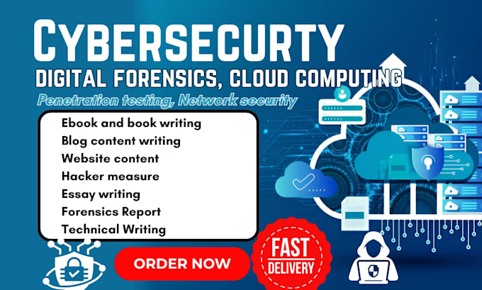 Gig Preview - Write ebooks on cybersecurity, digital forensics, cloud computing, ghostwriter