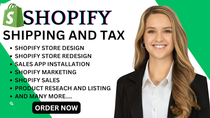 Gig Preview - Do shopify shipping and tax,tax and duties,shipping and tax setup