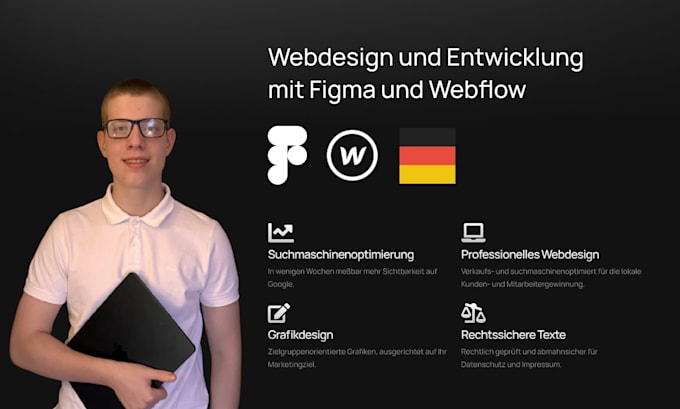 Gig Preview - Design and develop your website using webflow and figma