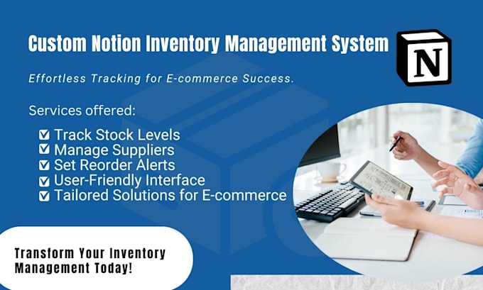 Gig Preview - Do custom notion inventory management dashboard for ecommerce as notion expert