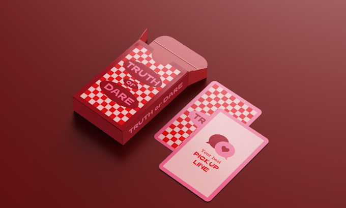 Gig Preview - Design adult playing card deck drinking card game party card box mockup rulebook