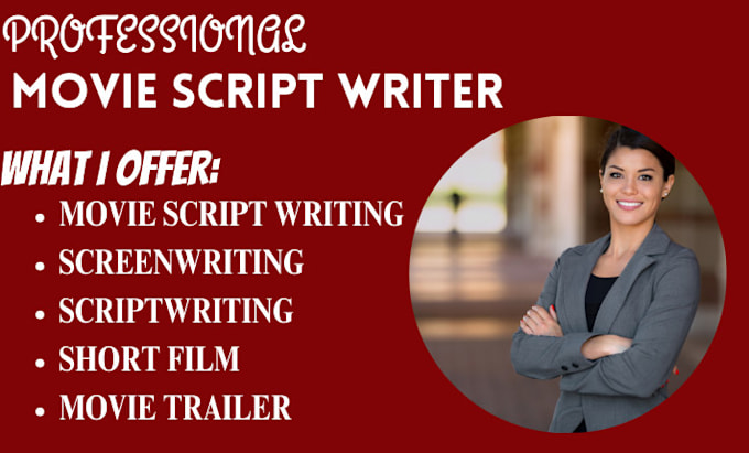 Gig Preview - Do movie script writing, screenwriting, screenplay