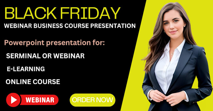 Gig Preview - Create webinar online course powerpoint presentation