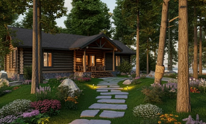 Gig Preview - Do landscape design, backyard design, pergola design, pool, patio, 3d rendering