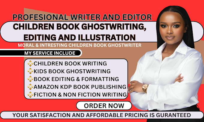 Gig Preview - Children book ghostwriter kids book writer children story book writer kids story