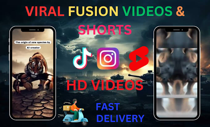 Gig Preview - Produce viral ai fusion video for youtube shorts, instagram reel