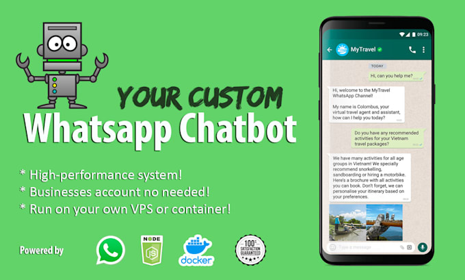 Gig Preview - Create whatsapp ai chatbot using whatsapp api, many chat, openai chatgpt