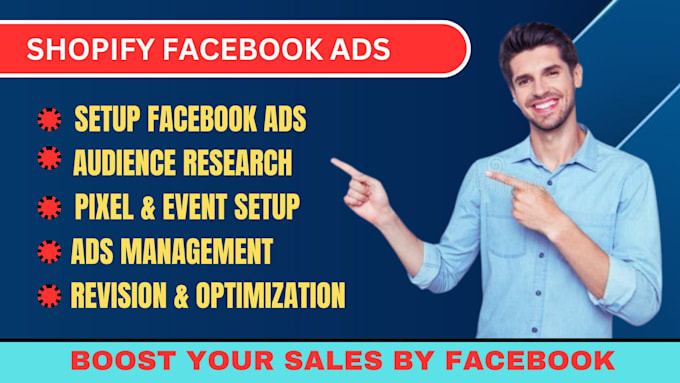 Gig Preview - Be your creative shopify facebook ads campaign manager