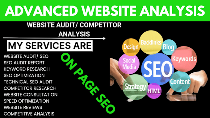 Gig Preview - Do an indepth website SEO audit record analysis and speed optimization boost