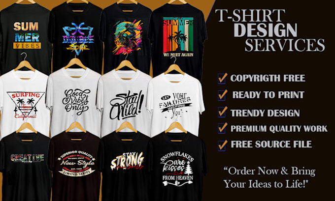 Gig Preview - Create eye catching custom tshirt designs